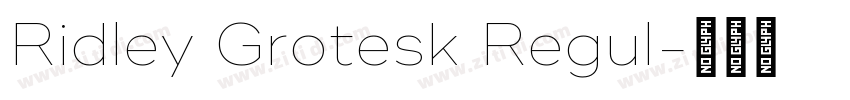 Ridley Grotesk Regul字体转换
